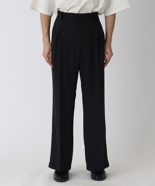 tk.TAKEO KIKUCHI（ティーケータケオキクチ）の「◆ワイドフレアラインパンツ（その他パンツ・メンズ・ブラック系4/アイボリー系4・03/02）」の7枚目の写真