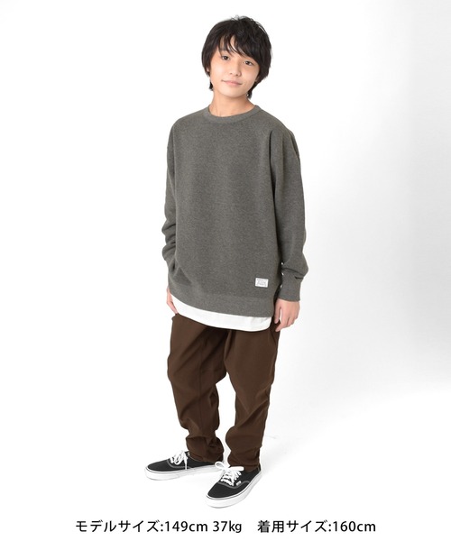 GLAZOS（グラソス）の「[テーパード]裏起毛・アクティブパンツ（その他パンツ・キッズ・カーキ/ブラック/ブラウン・160cm/170cm/150cm/140cm）」の8枚目の写真