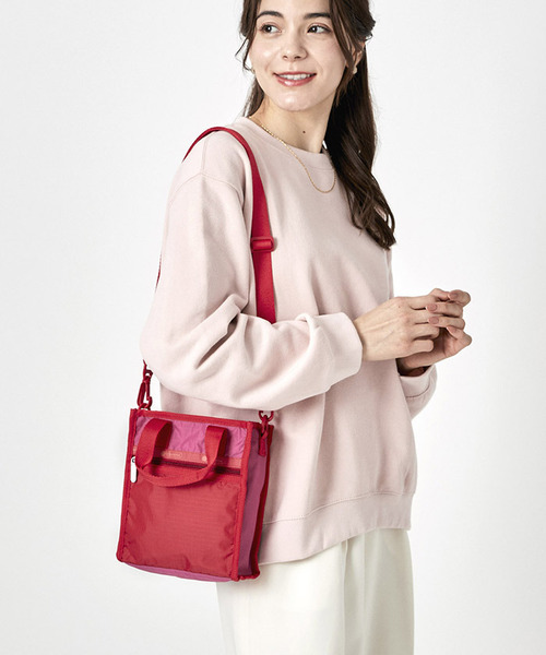 MINI N/S TOTE カラーブロックレッド