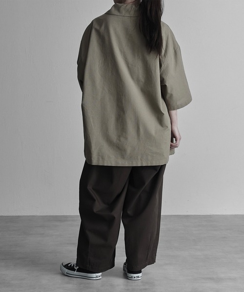 LENO＆CO.◯OPEN COLLAR SHIRT◯オープンカラーシャツ◯リノ LENO ”OPEN COLLAR SHIRT” ECRU - SIGNAL GARMENTS online store