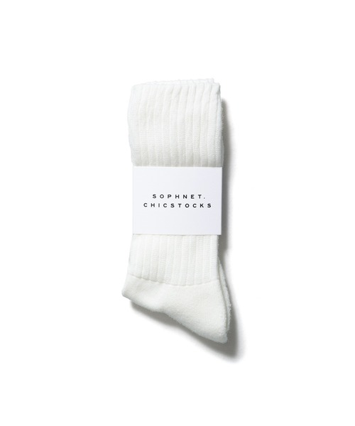 SOPHNET.(ソフネット)の「CHICSTOCKS MIDDLE RIBBED SOCKS(ソックス/靴下・メンズ・ブラック/ホワイト・MEDIUM/LARGE)」の2枚目の写真