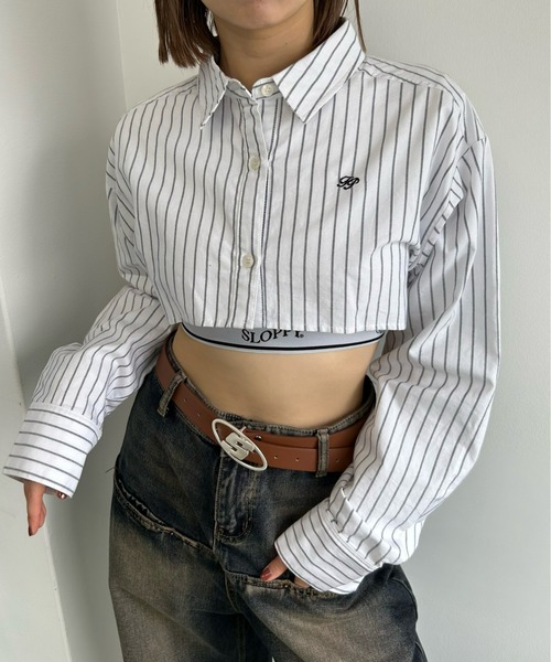 WHO'S WHO gallery（フーズフーギャラリー）の「マイクロFPシャツ（シャツ/ブラウス・レディース・ホワイト×ブラック/サックスブルー/サックスブルー系・FREE）」の17枚目の写真