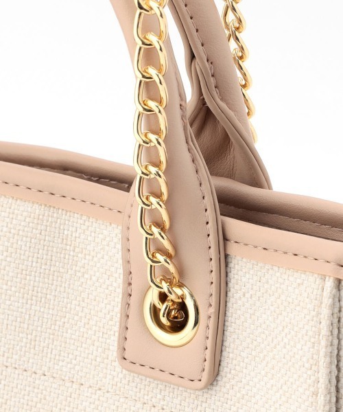 MISCH MASCH（ミッシュマッシュ）の「チェーンショルダートート（トートバッグ・レディース・ベージュ/ブルー系その他/ブラック・FREE）」の19枚目の写真