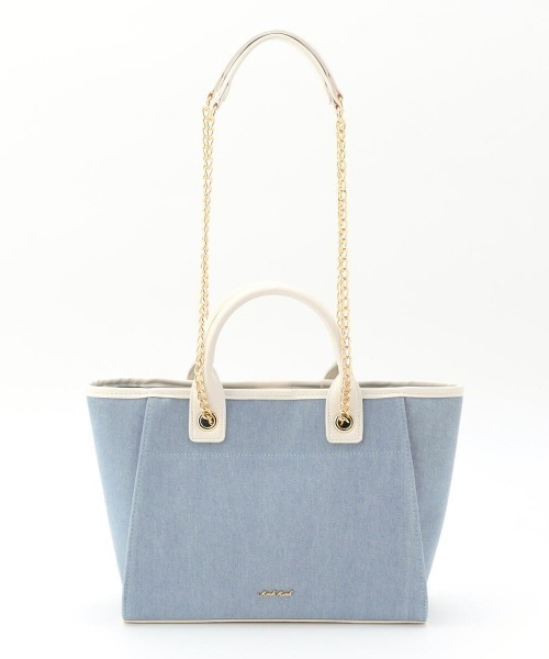 MISCH MASCH（ミッシュマッシュ）の「チェーンショルダートート（トートバッグ・レディース・ベージュ/ブルー系その他/ブラック・FREE）」の14枚目の写真