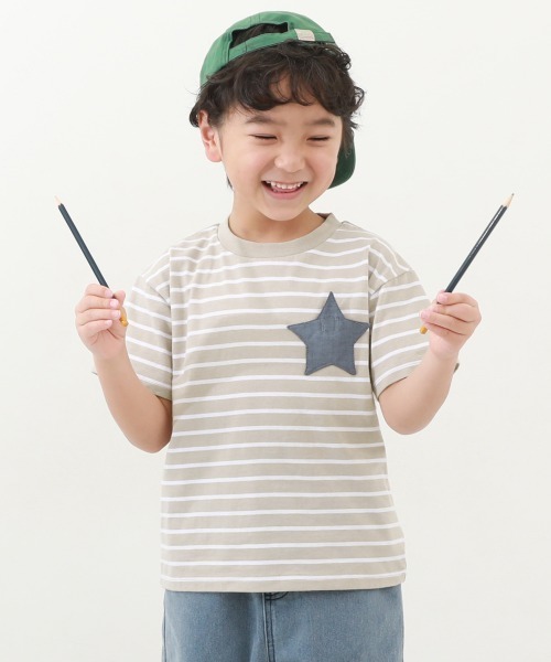 devirock（デビロック）の「名札穴あかない 半袖Tシャツ（Tシャツ/カットソー・キッズ・パープル系その他2/スミクロ/ホワイト/ブラック系その他/グリーン系その他/パープル系その他/ライトカーキ/ホワイト系その他/その他14/その他9/その他12/その他11/その他10/その他13・80ｃｍ/90cm/110cm/100cm/120cm/130cm/140cm/150cm/160cm）」の9枚目の写真