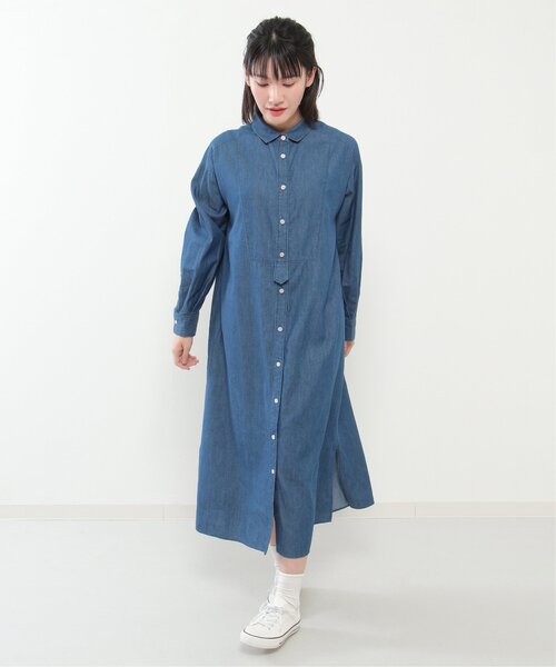 LBC（エルビーシー）の「LBC デニム切り替えシャツワンピース（シャツワンピース・レディース・ネイビー/ブラック・M）」の17枚目の写真