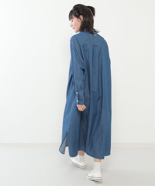 LBC（エルビーシー）の「LBC デニム切り替えシャツワンピース（シャツワンピース・レディース・ネイビー/ブラック・M）」の18枚目の写真