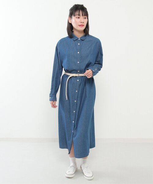 LBC（エルビーシー）の「LBC デニム切り替えシャツワンピース（シャツワンピース・レディース・ネイビー/ブラック・M）」の19枚目の写真
