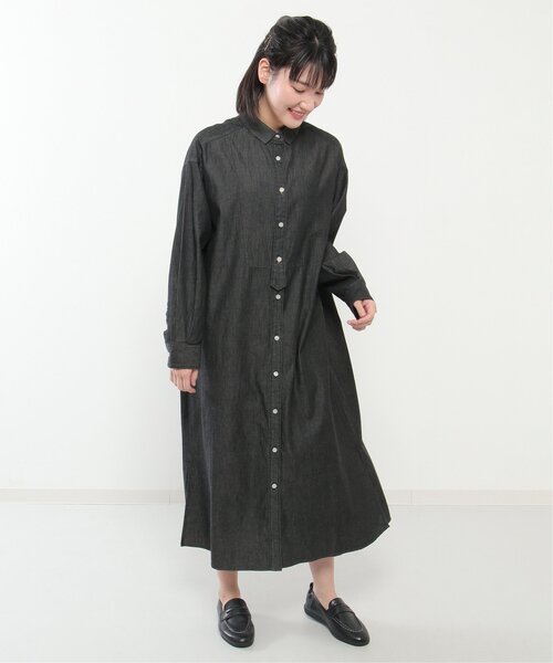 LBC（エルビーシー）の「LBC デニム切り替えシャツワンピース（シャツワンピース・レディース・ネイビー/ブラック・M）」の20枚目の写真