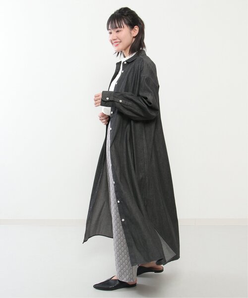 LBC（エルビーシー）の「LBC デニム切り替えシャツワンピース（シャツワンピース・レディース・ネイビー/ブラック・M）」の22枚目の写真