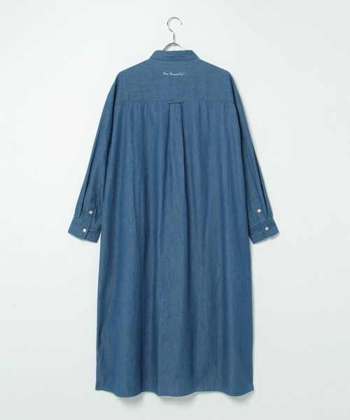 LBC（エルビーシー）の「LBC デニム切り替えシャツワンピース（シャツワンピース・レディース・ネイビー/ブラック・M）」の13枚目の写真