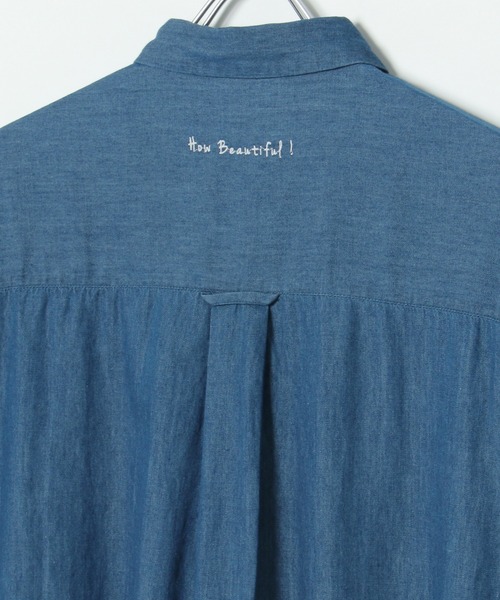 LBC（エルビーシー）の「LBC デニム切り替えシャツワンピース（シャツワンピース・レディース・ネイビー/ブラック・M）」の15枚目の写真