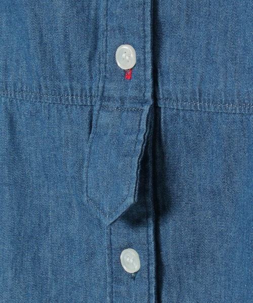 LBC（エルビーシー）の「LBC デニム切り替えシャツワンピース（シャツワンピース・レディース・ネイビー/ブラック・M）」の11枚目の写真