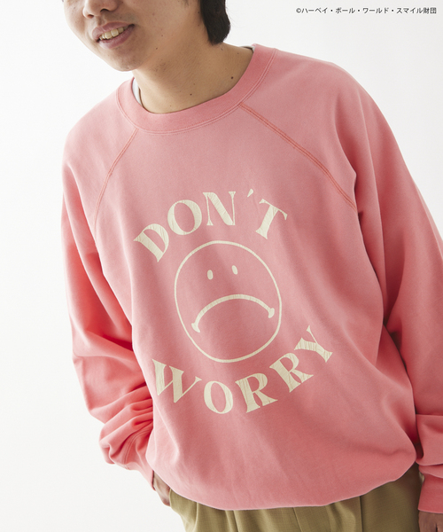 JOURNAL STANDARD relume（ジャーナルスタンダード　レリューム）の「CALIFORNIA スマイリーフェイス クルーネックスウェット（スウェット・メンズ・ブラック/ネイビー/ピンク・MEDIUM/LARGE）」の9枚目の写真