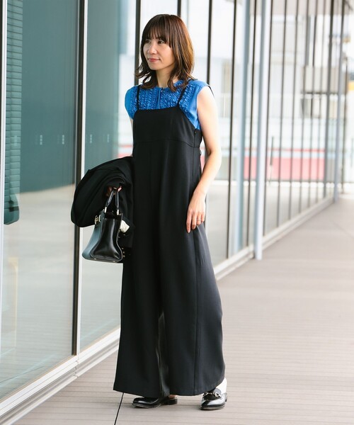 B:MING by BEAMS（ビーミングバイビームス）の「B:MING by BEAMS / キャミ サロペット（サロペット/オーバーオール・レディース・ベージュ/ミント/モカ/ブラック/ブルー・MEDIUM/SMALL）」の14枚目の写真