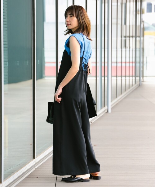 B:MING by BEAMS（ビーミングバイビームス）の「B:MING by BEAMS / キャミ サロペット（サロペット/オーバーオール・レディース・ベージュ/ミント/モカ/ブラック/ブルー・MEDIUM/SMALL）」の11枚目の写真