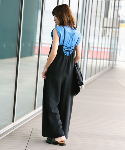 B:MING by BEAMS（ビーミングバイビームス）の「B:MING by BEAMS / キャミ サロペット（サロペット/オーバーオール・レディース・ベージュ/ミント/モカ/ブラック/ブルー・MEDIUM/SMALL）」の21枚目の写真