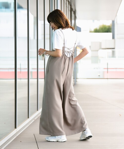 B:MING by BEAMS（ビーミングバイビームス）の「B:MING by BEAMS / キャミ サロペット（サロペット/オーバーオール・レディース・ベージュ/ミント/モカ/ブラック/ブルー・MEDIUM/SMALL）」の19枚目の写真