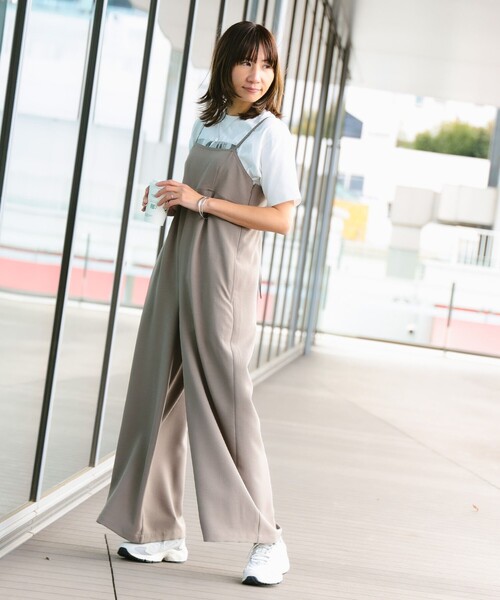 B:MING by BEAMS（ビーミングバイビームス）の「B:MING by BEAMS / キャミ サロペット（サロペット/オーバーオール・レディース・ベージュ/ミント/モカ/ブラック/ブルー・MEDIUM/SMALL）」の17枚目の写真