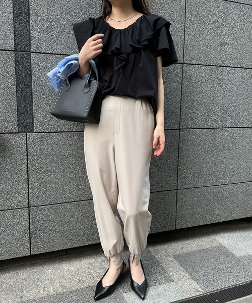 RANAN（ラナン）の「[速乾/接触冷感/UVカット/防シワ]裾スリットジョガーパンツ（その他パンツ・レディース・サンドグレー/ブラック/ネイビー/チャコール/カーキ/ピンク・LL/M/S/L）」の15枚目の写真