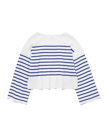 Marie Miller（マリー ミラー）の「Marie Miller ボーダーベルスリーブトップ（Tシャツ/カットソー）」