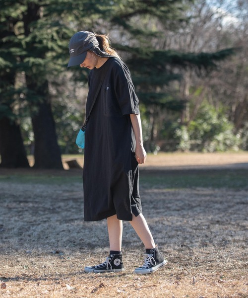 OUTDOOR PRODUCTS APPAREL(アウトドアプロダクツアパレル)の「USAコットン100% ポケット付きBIGワンピース(ワンピース・レディース・ベージュ/ダークグリーン/ブラック・FREE)」の15枚目の写真