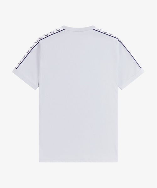 FRED PERRY(フレッドペリー)の「Taped Ringer T-Shirt/テープリンガーTシャツ(Tシャツ/カットソー・メンズ・ブラック/ネイビー/ホワイト/グレー/ライトブルー・L/M/S)」の7枚目の写真