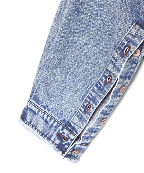 w closet（ダブルクローゼット）の「ショート丈デニムジャケット（デニムジャケット・レディース・ケミカルウォッシュ・FREE）」の16枚目の写真