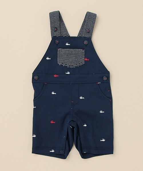 sense of wonder（センスオブワンダー）の「クジラ刺しゅうサロペットパンツ（サロペット/オーバーオール・キッズ・ベージュ/ネイビー・70-80cm/80-90cm）」の2枚目の写真