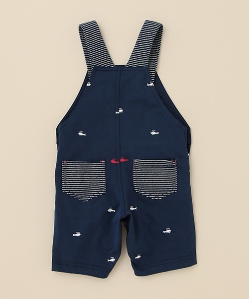 sense of wonder（センスオブワンダー）の「クジラ刺しゅうサロペットパンツ（サロペット/オーバーオール・キッズ・ベージュ/ネイビー・70-80cm/80-90cm）」の9枚目の写真