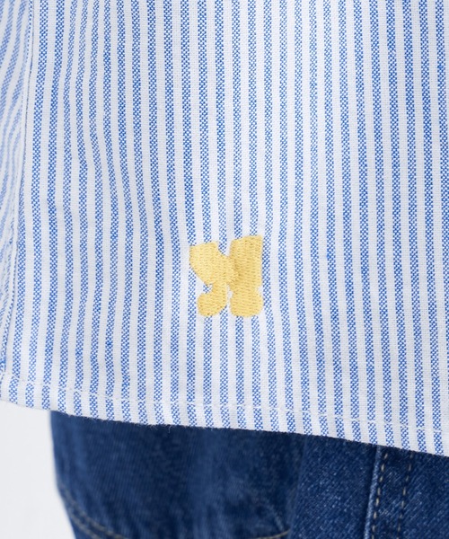 EDWIN（エドウィン）の「EDWIN エドウィン STEPMARK オーバーサイズ ビッグシルエット ルーズシャツ 長袖（シャツ/ブラウス・メンズ・ネイビー/ブルー/オレンジ/グリーン/ストライプ・LARGE/SMALL/MEDIUM）」の12枚目の写真