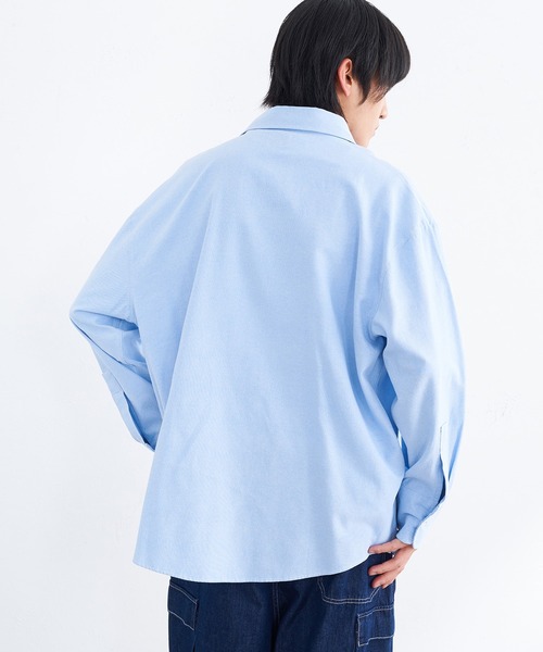メンズ 長袖シャツ ルーズシルエット ビッグシルエット P00520 SOCCE シャツ ルーズシルエット防シワ長袖シャツ メンズ