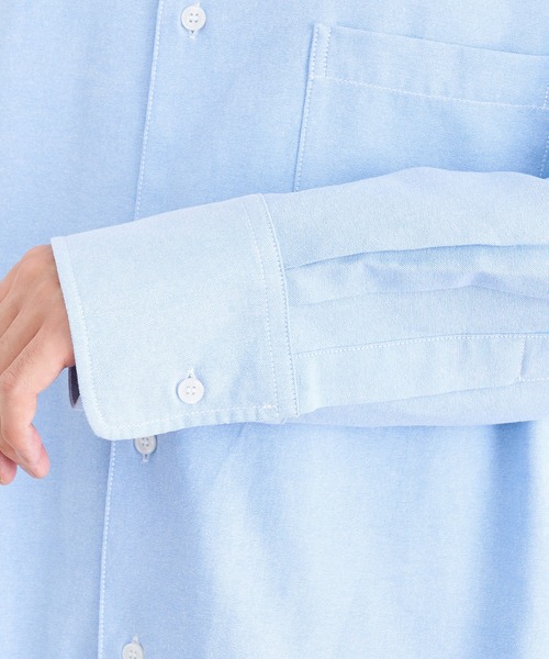 EDWIN（エドウィン）の「EDWIN エドウィン STEPMARK オーバーサイズ ビッグシルエット ルーズシャツ 長袖（シャツ/ブラウス・メンズ・ネイビー/ブルー/オレンジ/グリーン/ストライプ・LARGE/SMALL/MEDIUM）」の9枚目の写真