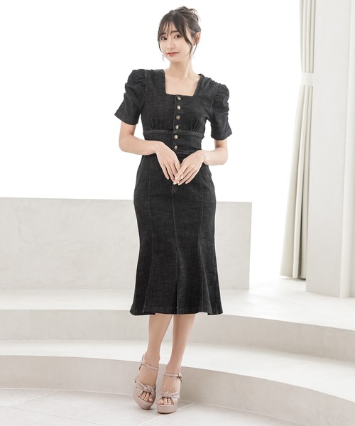 Julia Boutique（ジュリアブティック）の「ドットと無地から選べるチャンキーヒールストラップサンダル/23075（サンダル・レディース・ブラック/ホワイト/ドット/ピンクベージュ・S/L/3L/M/XS/LL）」の16枚目の写真