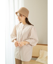 Amourire | 【yumi.コラボ】ふんわり着映え。ボリューム袖バンドカラーブラウス(シャツ/ブラウス)