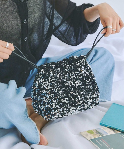 titivate（ティティベイト）の「ｽﾊﾟﾝｺｰﾙﾐﾆﾊﾞｯｸﾞ（ショルダーバッグ・レディース・シルバー/マルチ/ブラック・FREE）」の2枚目の写真