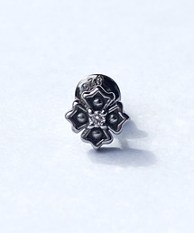 クロッシングシルバーピアス BLACK