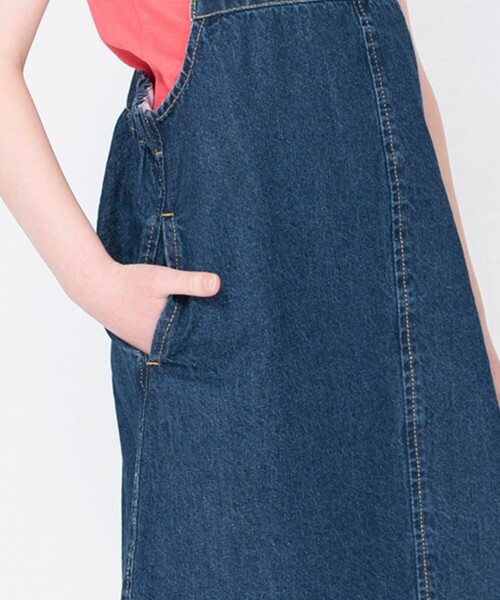 BRANSHES(ブランシェス)の「デニムジャンパースカート(ジャンパースカート・キッズ・ブルー/ネイビー・90/100/130/150/120/110/140)」の11枚目の写真