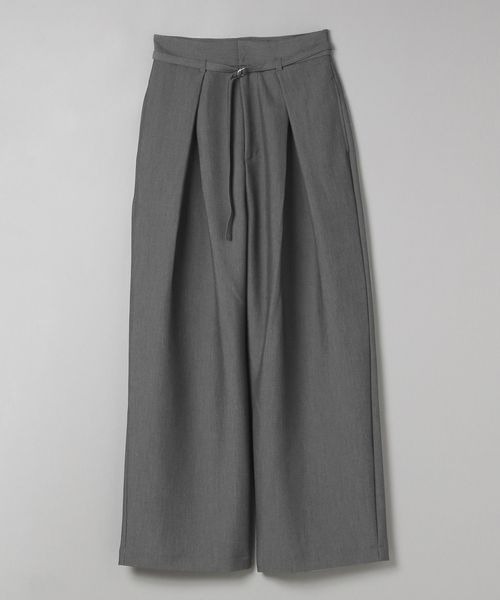 JEANASIS（ジーナシス）の「ベルトタックワイドパンツ【SET UP対応】/704100（スラックス・レディース・ミント/スミクロ/グレー/オフホワイト・FREE）」の10枚目の写真