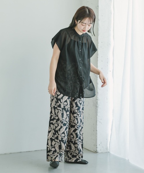 ITEMS URBANRESEARCH（アイテムズ アーバンリサーチ）の「ボイルライクフレンチブラウス（Tシャツ/カットソー・レディース・ホワイト/ブラック/モカ・FREE）」の17枚目の写真