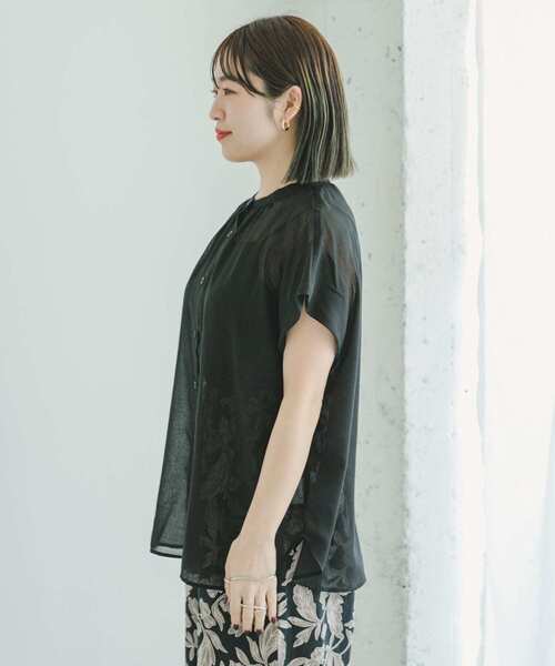 ITEMS URBANRESEARCH（アイテムズ アーバンリサーチ）の「ボイルライクフレンチブラウス（Tシャツ/カットソー・レディース・ホワイト/ブラック/モカ・FREE）」の20枚目の写真