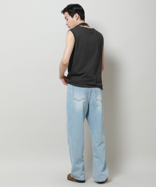 ALAND(エーランド)の「【UNISEX】ALAND/ノースリーブT 2907398(Tシャツ/カットソー・レディース・ベージュ/ブルー/チャコール/オフホワイト・FREE)」の10枚目の写真
