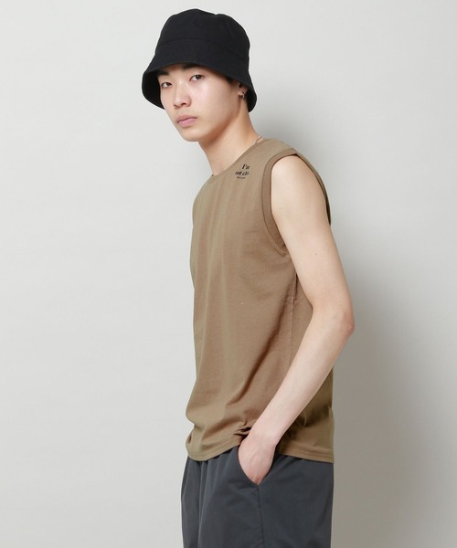 ALAND(エーランド)の「【UNISEX】ALAND/ノースリーブT 2907398(Tシャツ/カットソー・レディース・ベージュ/ブルー/チャコール/オフホワイト・FREE)」の6枚目の写真