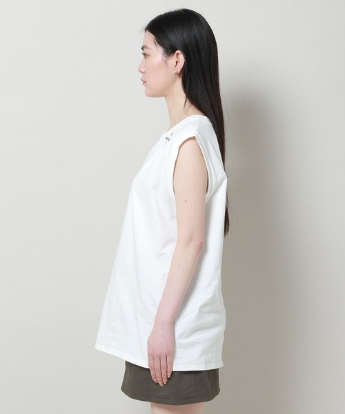 ALAND(エーランド)の「【UNISEX】ALAND/ノースリーブT 2907398(Tシャツ/カットソー・レディース・ベージュ/ブルー/チャコール/オフホワイト・FREE)」の7枚目の写真