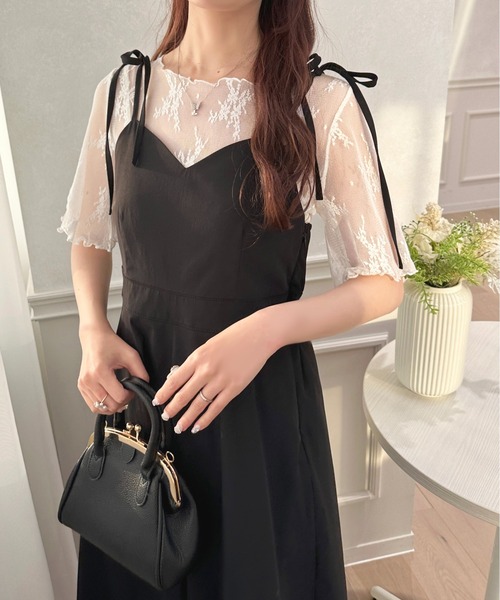 apres jour(アプレジュール)の「カップ付きキャミ+レースプルオーバー【ZOZOTOWN限定アイテム】(Tシャツ/カットソー・レディース・アイボリー/オフホワイト/ブラック・フリー/X-LARGE)」の16枚目の写真
