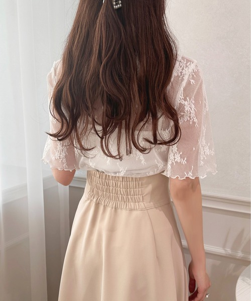 apres jour(アプレジュール)の「カップ付きキャミ+レースプルオーバー【ZOZOTOWN限定アイテム】(Tシャツ/カットソー・レディース・アイボリー/オフホワイト/ブラック・フリー/X-LARGE)」の10枚目の写真