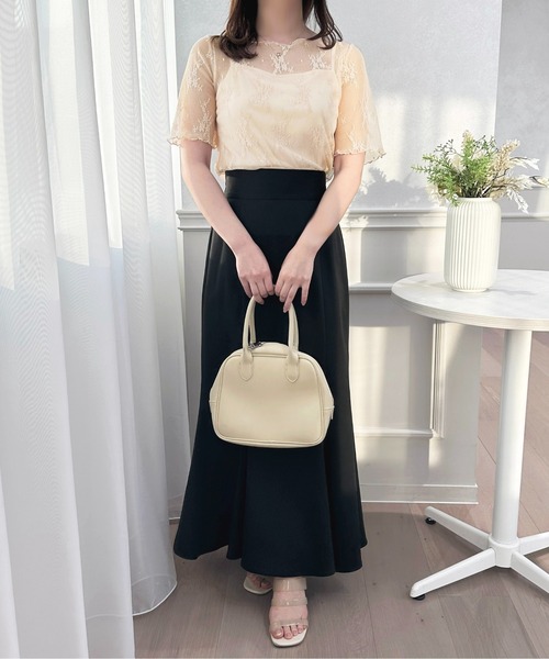 apres jour(アプレジュール)の「カップ付きキャミ+レースプルオーバー【ZOZOTOWN限定アイテム】(Tシャツ/カットソー・レディース・アイボリー/オフホワイト/ブラック・フリー/X-LARGE)」の17枚目の写真