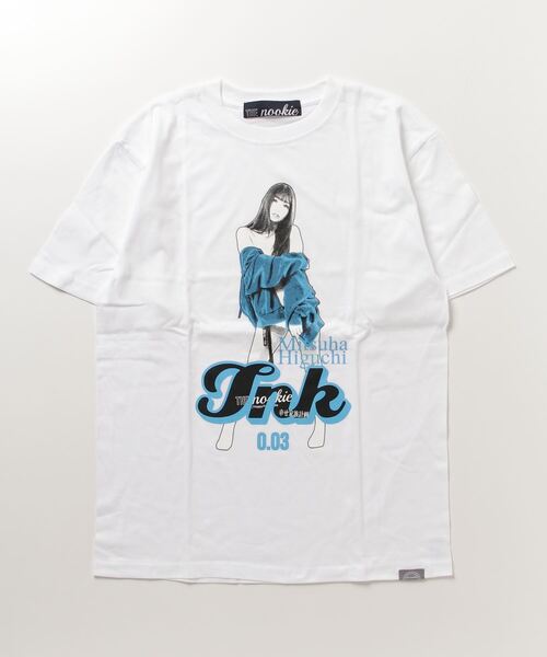 THE Nookie(ザヌーキー)の「『THE nookie LOVE Mitsuha Higuchi』PORTRAIT TEE(Tシャツ/カットソー・レディース・ブラック/ホワイト・LARGE/MEDIUM)」の2枚目の写真