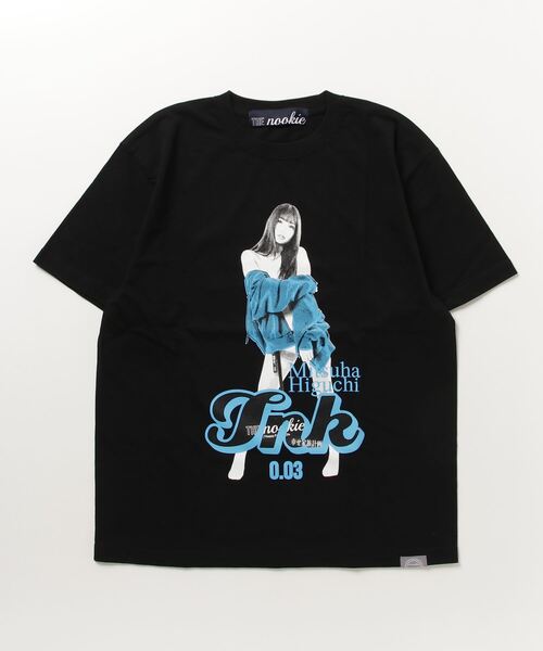 THE Nookie(ザヌーキー)の「『THE nookie LOVE Mitsuha Higuchi』PORTRAIT TEE(Tシャツ/カットソー・レディース・ブラック/ホワイト・LARGE/MEDIUM)」の1枚目の写真