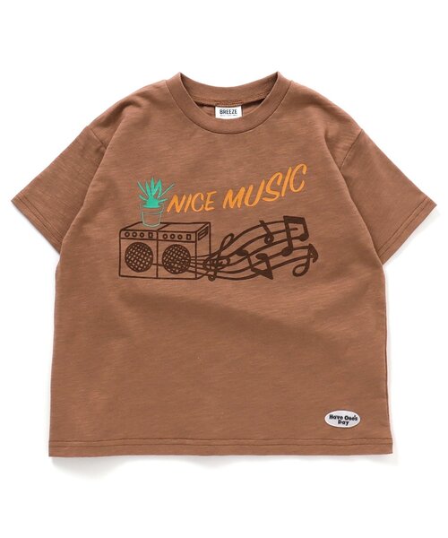 BREEZE(ブリーズ)の「3色3柄ミュージックTシャツ(Tシャツ/カットソー・キッズ・オフホワイト/ブルー/キャメル・90/100/110/120/130/140/150)」の1枚目の写真